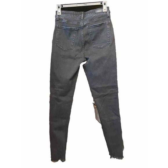 NEW Abercrombie & Fitch Super Skinny Ankle High Rise Jean 27 4L‎ Black Raw Ankle - Picture 7 of 9